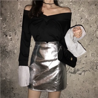 sét áo váy da bóng cá tính ulzzang style