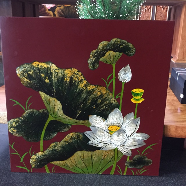 Tranh sơn mài mini cỡ 40x40cm dày 5mm