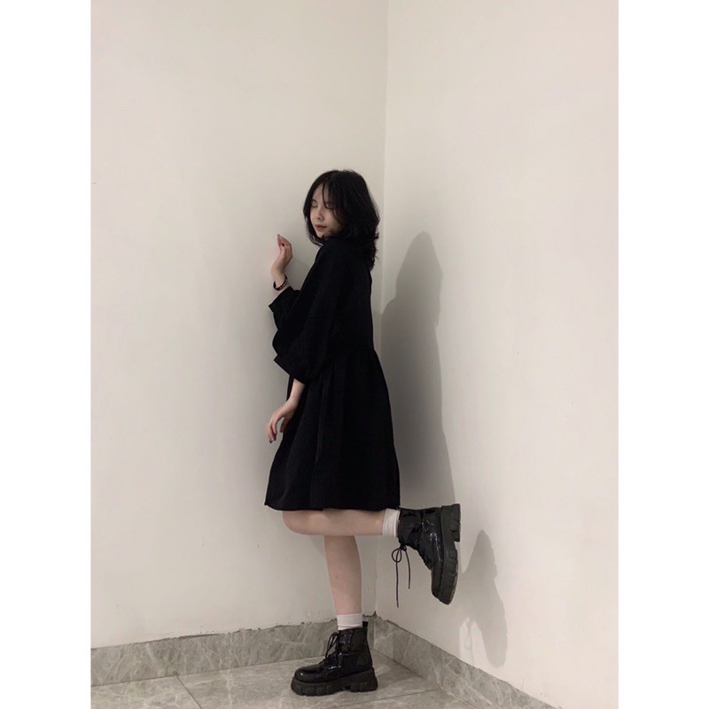 [Mã SKAMA06 giảm 8% tối đa 50K đơn 250K] Đầm babydoll phồng cotton Hàn dày dặn, thoáng mát | BigBuy360 - bigbuy360.vn