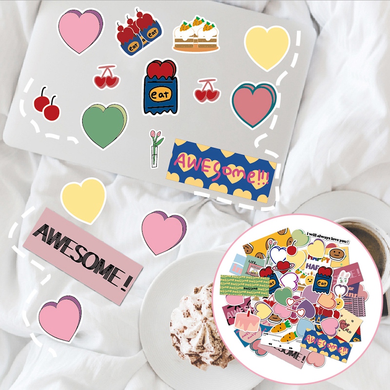 Miếng dán trang trí sổ tay/ván trượt/sổ nhật ký DIY họa tiết dễ thương