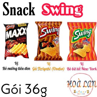Bánh Snack Swing Orion® 36g vị Bít tết NewYork/Gà Teriyaki osaka/Bò nướng tiêu đen