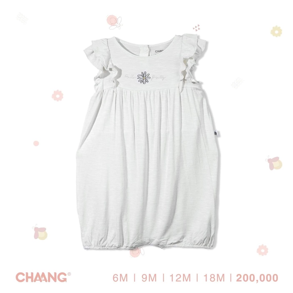 Chaang body cộc tay cotton cho bé trai bé gái Lake bổ trụ, tay bèo trẻ em