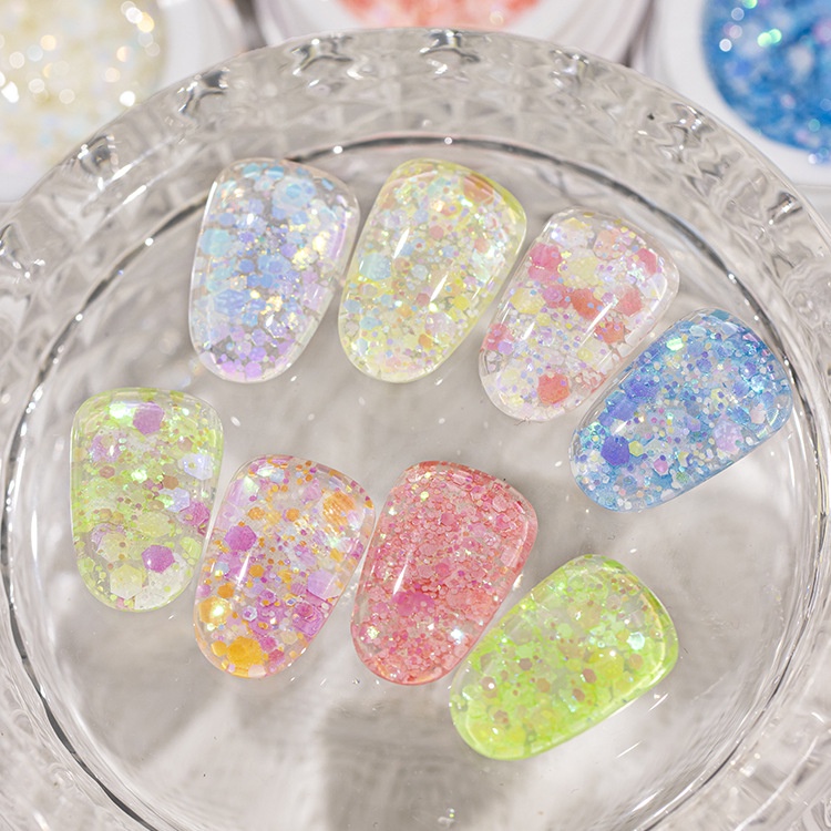 Gel nhũ kẹo trang trí móng, chuyên dùng làm nail 5g