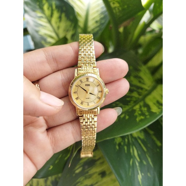 Đồng hồ nữ mạ vàng thương hiệu FEDE