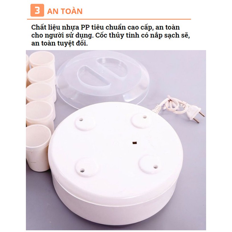 MÁY LÀM SỮA CHUA Giữ Ẩm PTC PP Care khép kín - Home and Garden