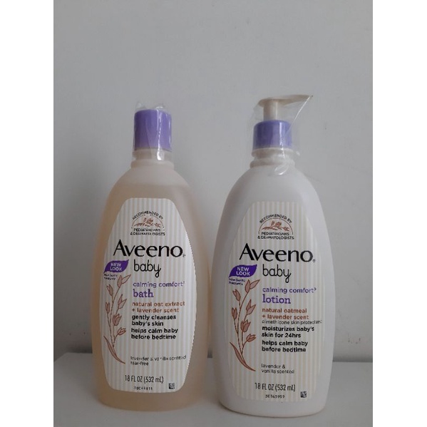 DẦU TẮM / KEM DƯỠNG HỮU CƠ AVEENO HƯƠNG LAVENDER THƯ GIÃN CHO BÉ 18 FL OZ 532ML từ mỹ
