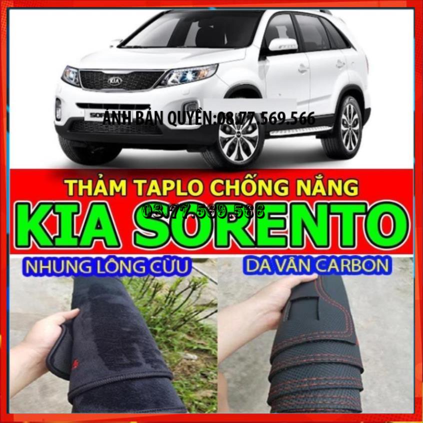 THAM TAPLO DA VÂN GỖ KIA SORENTO THẢM LÓT TAPLO 3 LỚP CHỐNG NÓNG XE HƠI Ô TÔ NHUNG LÔNG DA CARBON BẢO HÀNH 12 THÁNG
