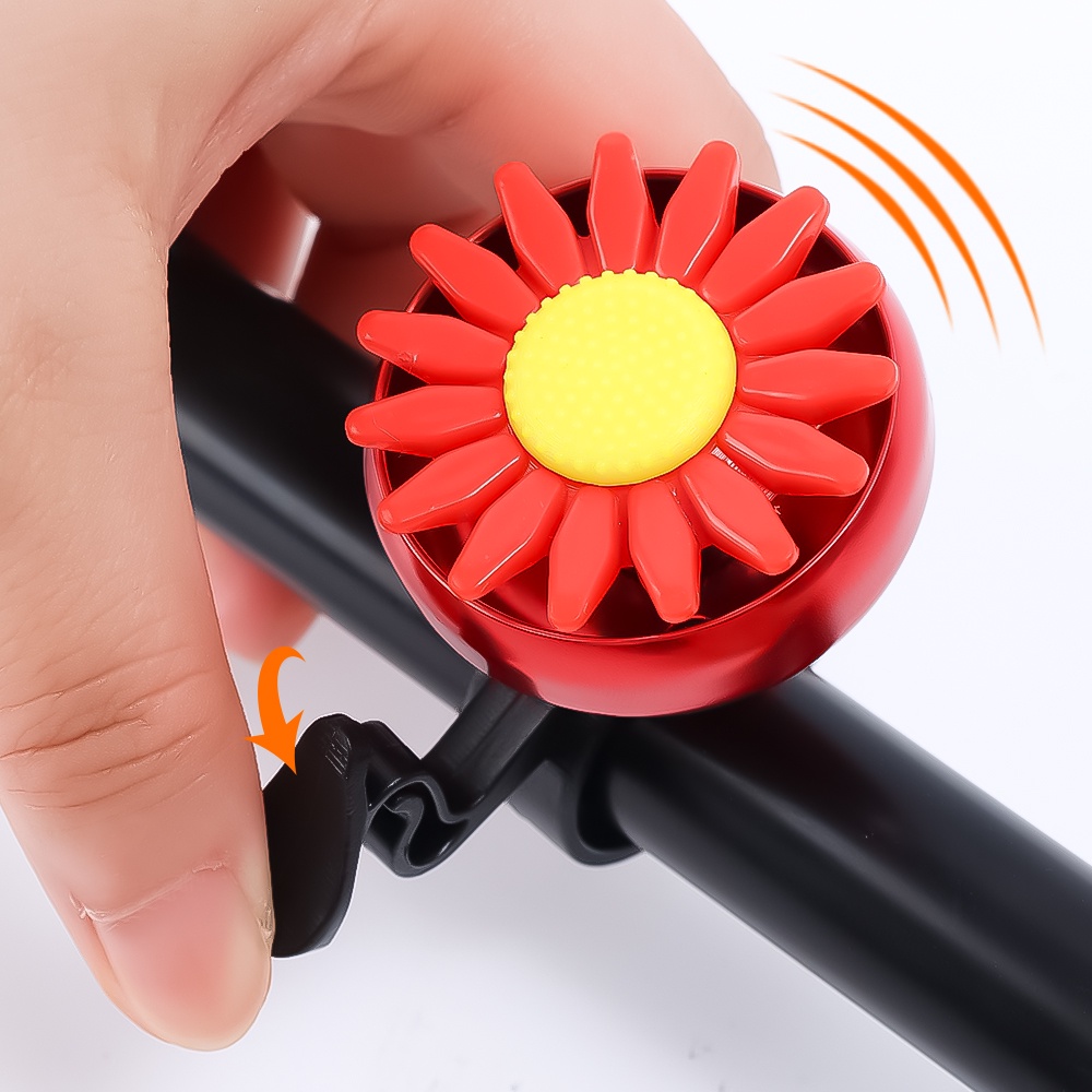 1 Chuông Gắn Xe Đạp Leo Núi Hình Hoa Cúc/ Hoa Cúc Dễ Thương Vui Nhộn Cho Bé