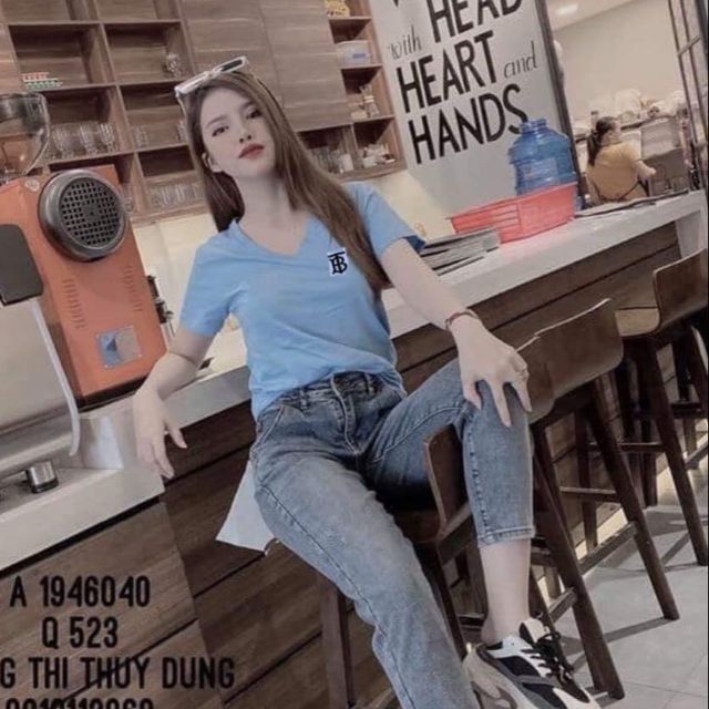 Áo thun cổ tim ♥️ FREE SHIP ♥️ Áo thun đũi cổ tim