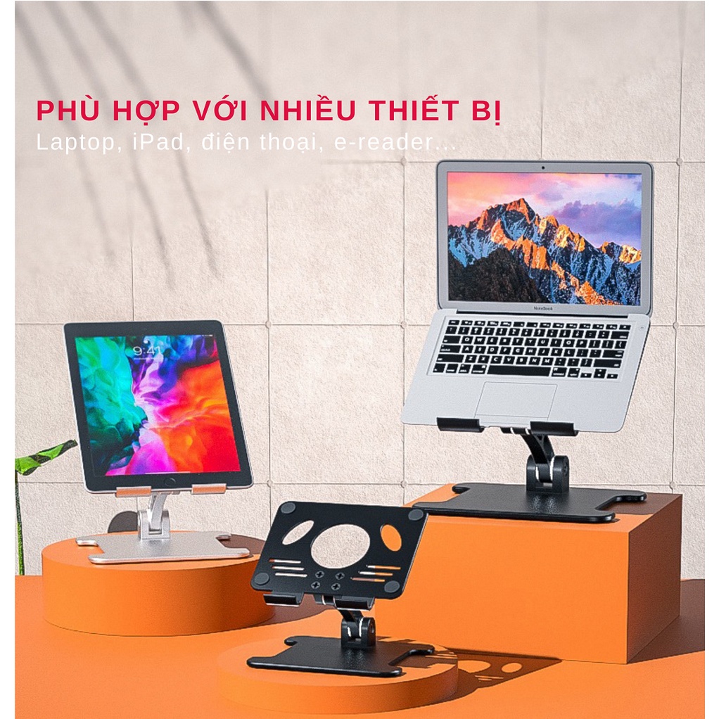 DigiMix Giá Đỡ Để Bàn Dành Cho Máy Tính Bảng, Ipad - Chất Liệu Hợp Kim Nhôm Cao Cấp Hàng Chính Hãng