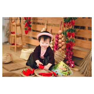 Áo tứ thân kèm sét yếm siêu xinh