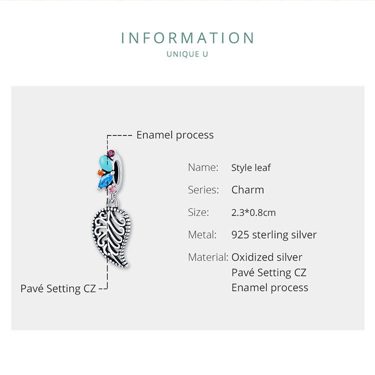 Phụ Kiện Bamoer BSC452 Bằng Bạc S925 100% Hình Mặt Trăng Dùng Làm Trang Sức Thời Trang DIY