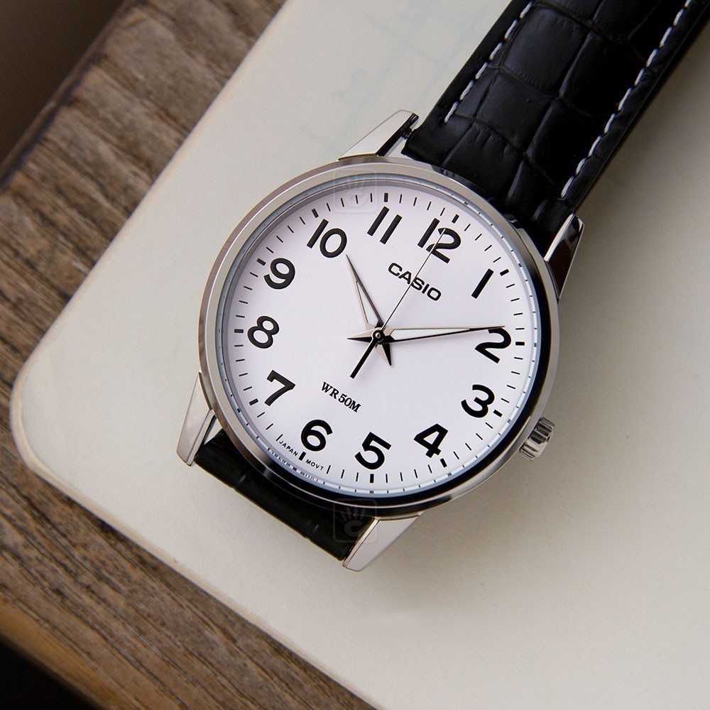 Đồng hồ đôi nam nữ dây da Casio Anh Khuê MTP/LTP 1303L-7B