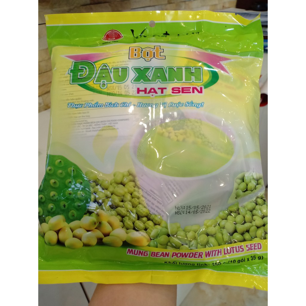 Bột đậu xanh hạt sen Bích Chi gói 350gr