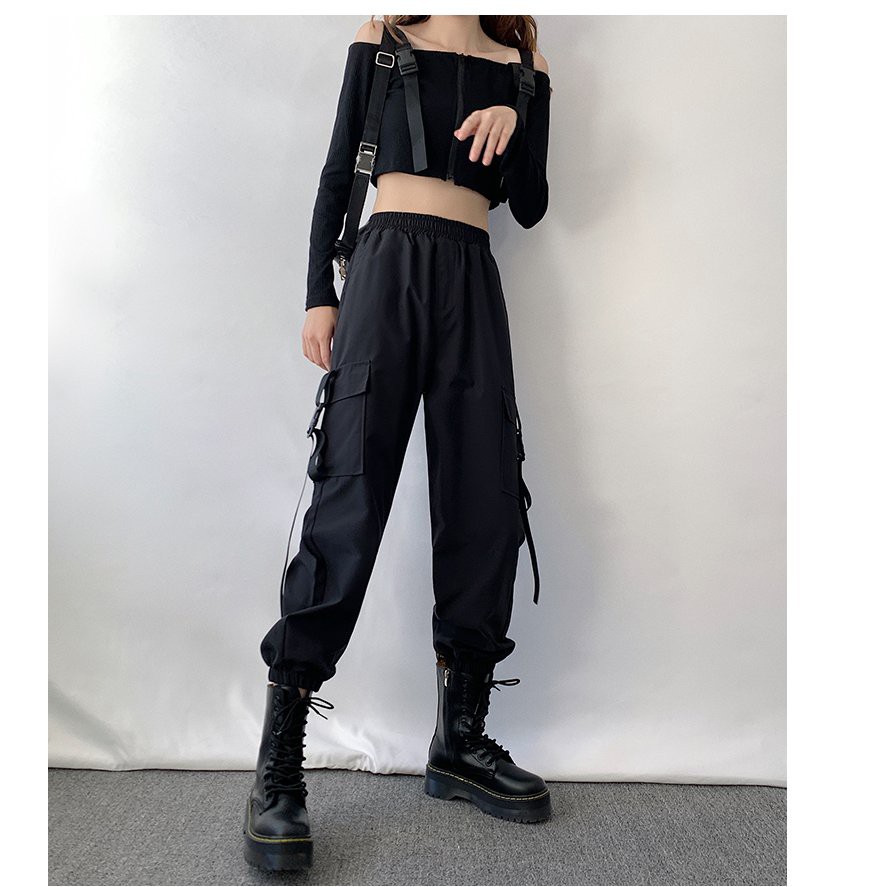 Quần jogger kaki nam nữ túi hộp phối dây 2 bên/ Quần kaki dáng dài ống suông ulzzang_xuongmaythuhien | BigBuy360 - bigbuy360.vn