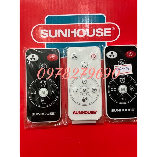 [HÀNG MỚI TẶNG KÈM PIN] ĐIỀU KHIỂN TỪ XA QUẠT ĐIỀU HOÀ SUNHOUSE SHD7718 SHD7738