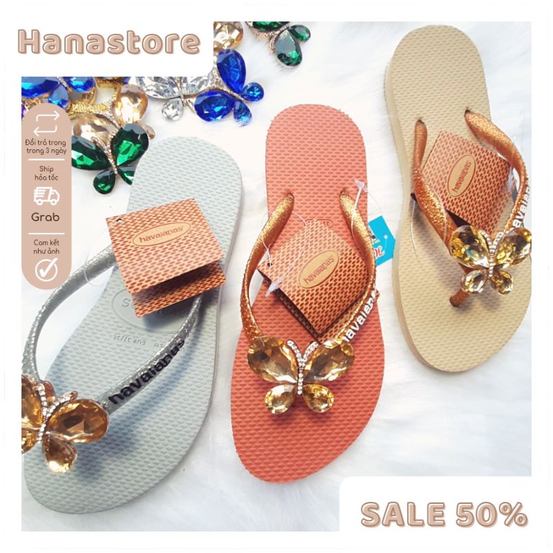 Dép Havaianass nữ charm quai kiêm tuyến