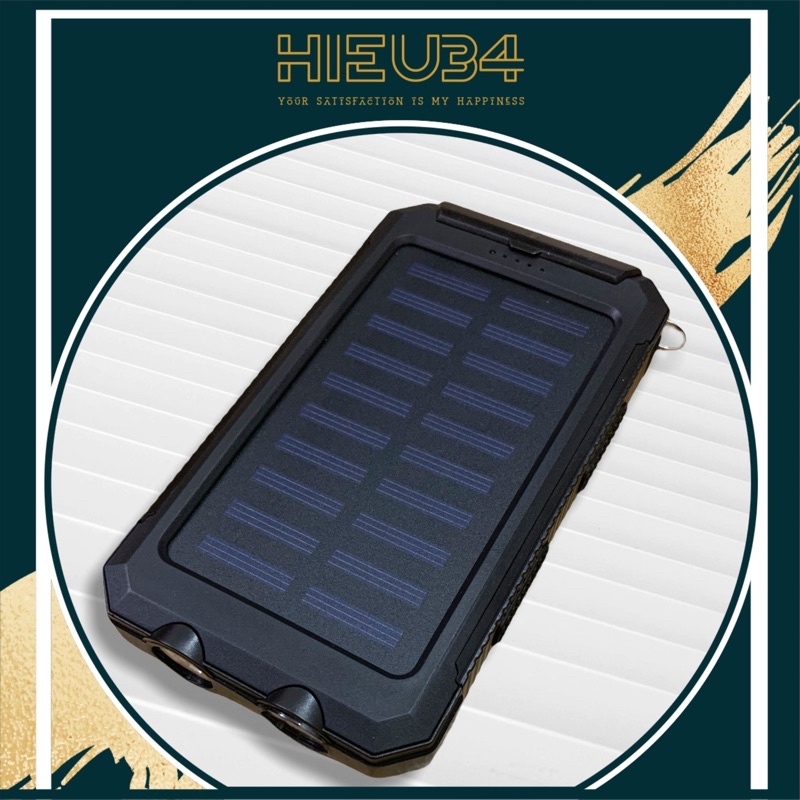 Sạc Dự Phòng 🌹FREE SHIP🌹 Năng Lượng Mặt Trời Solar Charger Tích Hợp Đèn Pin La Bàn 2 Cổng Sạc 20.000mAh Màu Ngẫu Nhiên