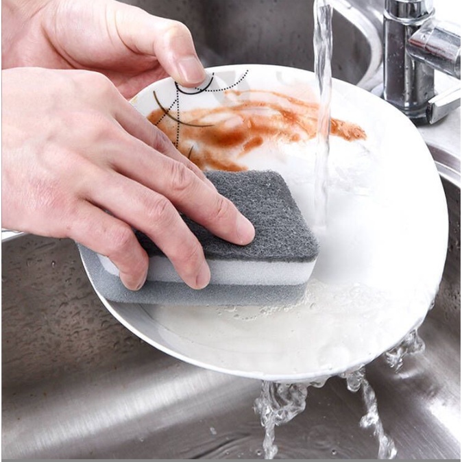 Miếng cọ rửa chén bát, xoong nồi bằng bọt biển 2 mặt
