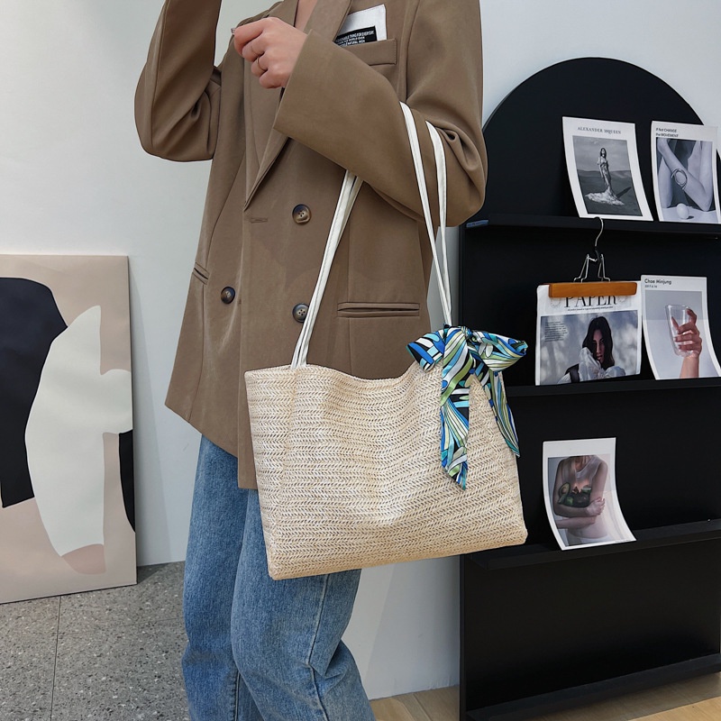 Túi Xách Đeo Vai Mùa Hè 2022 Có Khăn Lụa Thời Trang Cho Nữ