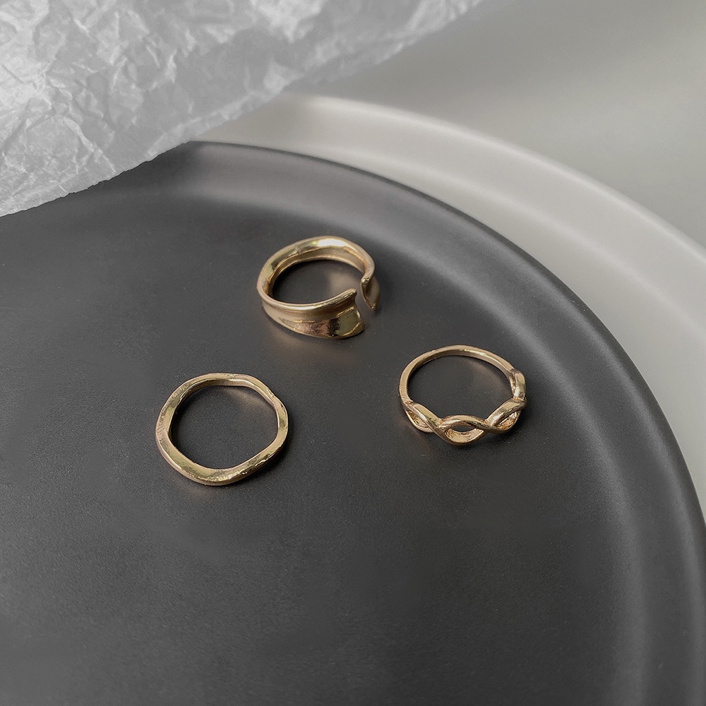 Set 3 Nhẫn Thời Trang Phong Cách Retro Dành Cho Nữ