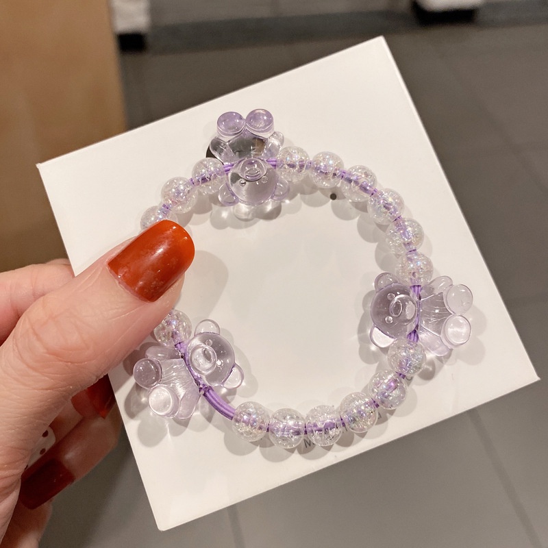 Dây Cột Tóc Đa Năng Hình Gấu Dễ Thương Phong Cách Hàn Quốc Cho Bé Gái