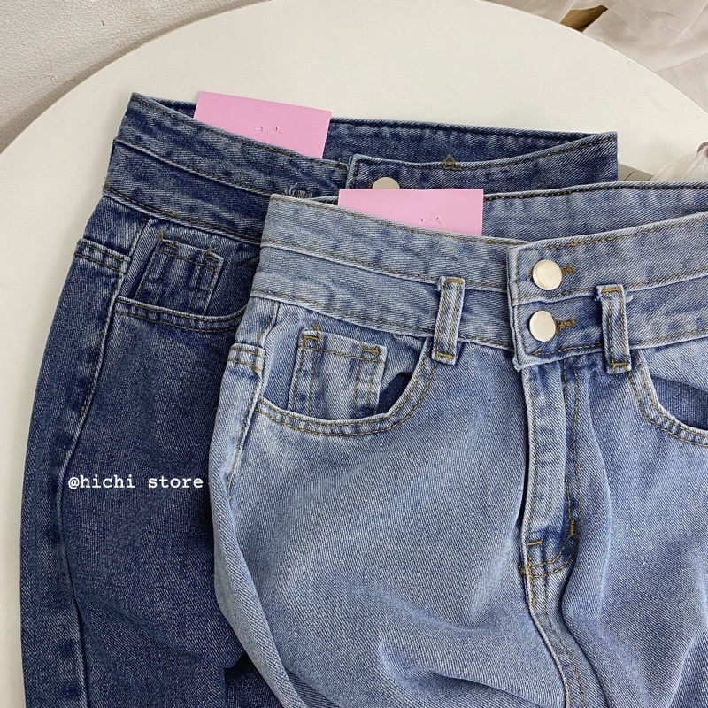 quần jeans bò xuông ống rộng ẢNH THẬT VIDEO hichi 1340