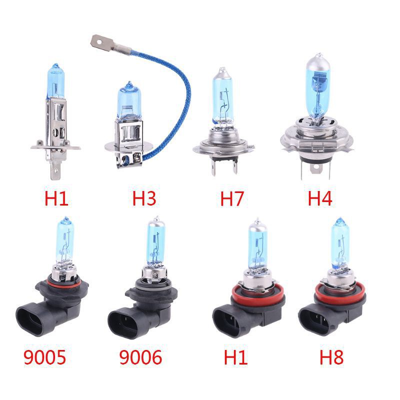 Đèn Ô Tô Xe Máy H1 H3 H4 H7 H8 H11 9005 9006 55W Ánh Sáng Xanh Trắng Siêu Sáng Made In P.R.C