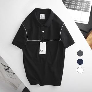 Áo Polo nam viền chỉ ngực cao cấp chất cotton , áo thun nam có cổ nhiều màu , phông cổ bẻ ngắn tay công sở Jan Store