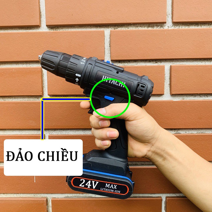 Khoan Pin 24v Hitachi Cao Cấp Hộp nhựa