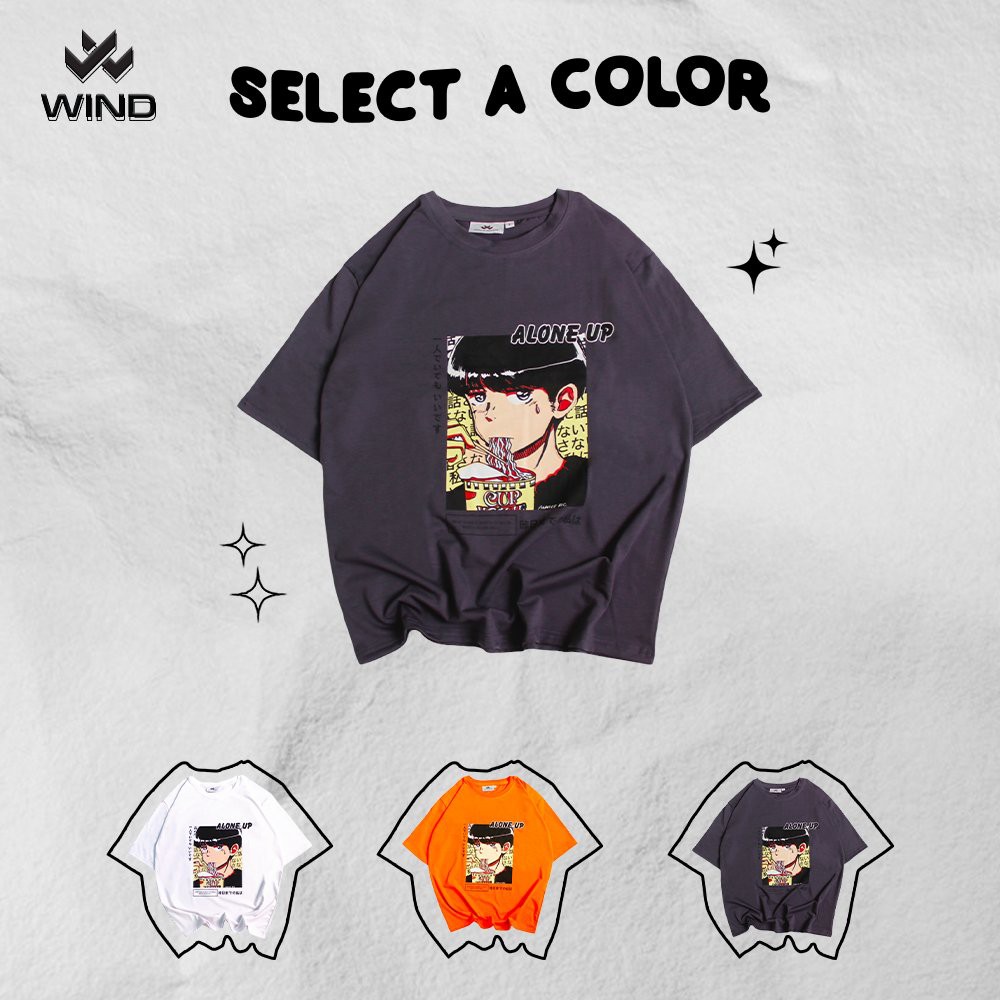Áo thun tay lỡ WIND phông unisex form rộng Boy Mỳ nam nữ ulzzang oversize