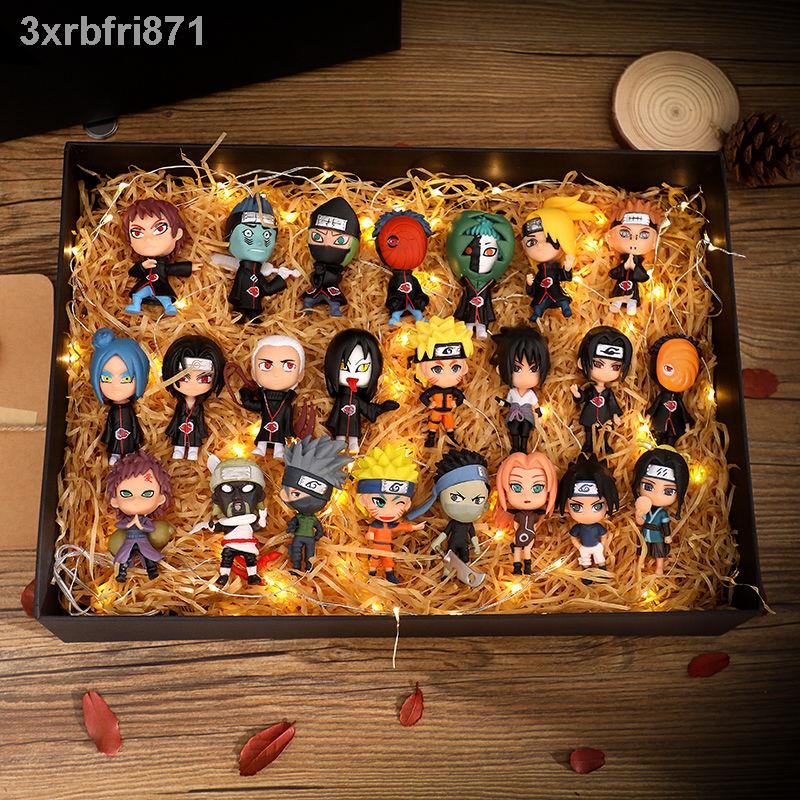 Naruto hình mô Uchiha Itachi Kakashi Sasuke trọn bộ hộp quà trang trí búp bê phiên bản Q