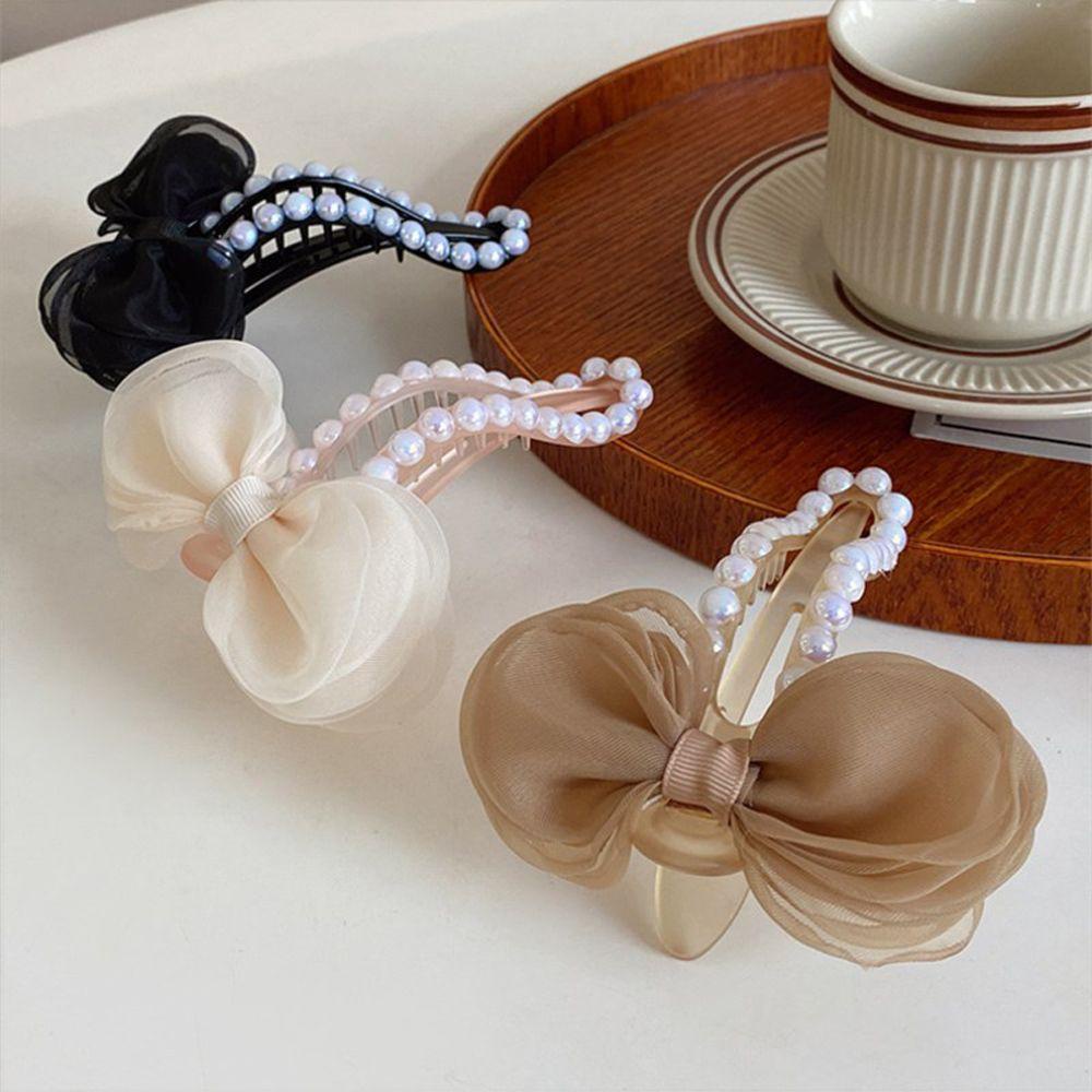 Kẹp Tóc Hình Nơ Phong Cách Pháp Ngọt Ngào VANES1 Dành Cho Nữ