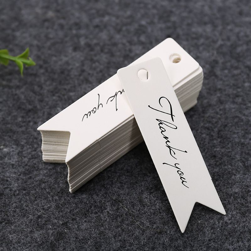 Set 100 Thẻ Giấy Hình Đuôi Bồ Câu Kích Thước 7*2cm