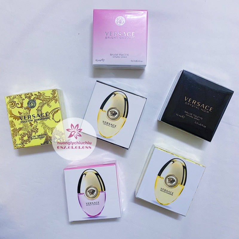 Nước hoa Versace dạng xịt 10ml bright Crystal, Crystal noir, yellow diamond