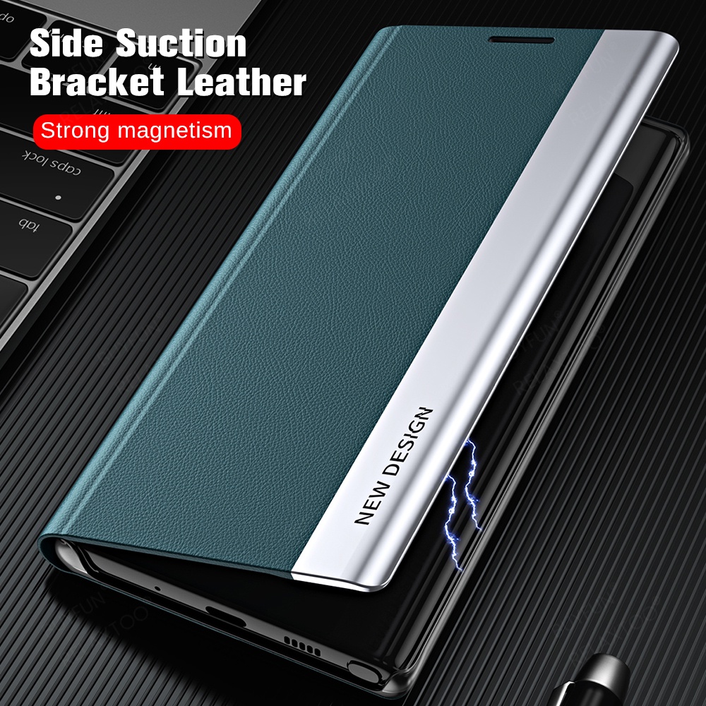 Luxury Case Magnetic Leather Cards Flip Kickstand Cover For Samsung Galaxy S22 S21 S20 FE Ultra Plus