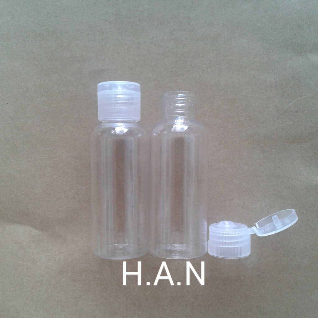 Chai nhựa chiết mỹ phẩm nắp bật 50ml - chai nhựa chiết mỹ phẩm