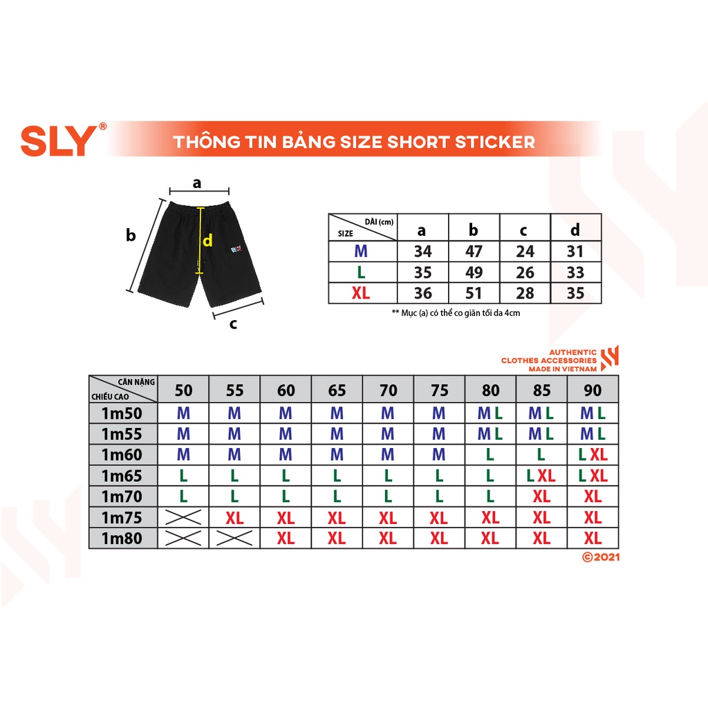 [Mã INCU50 giảm 50K đơn 250K] Quần Short Nỉ Chân Cua SLY Sticker màu Tan | BigBuy360 - bigbuy360.vn