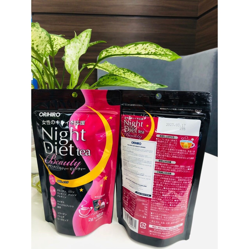 [ TỔNG KHO ] Trà Hỗ Trợ Giảm Cân Ban Đêm Orihiro Night Diet Tea Beauty