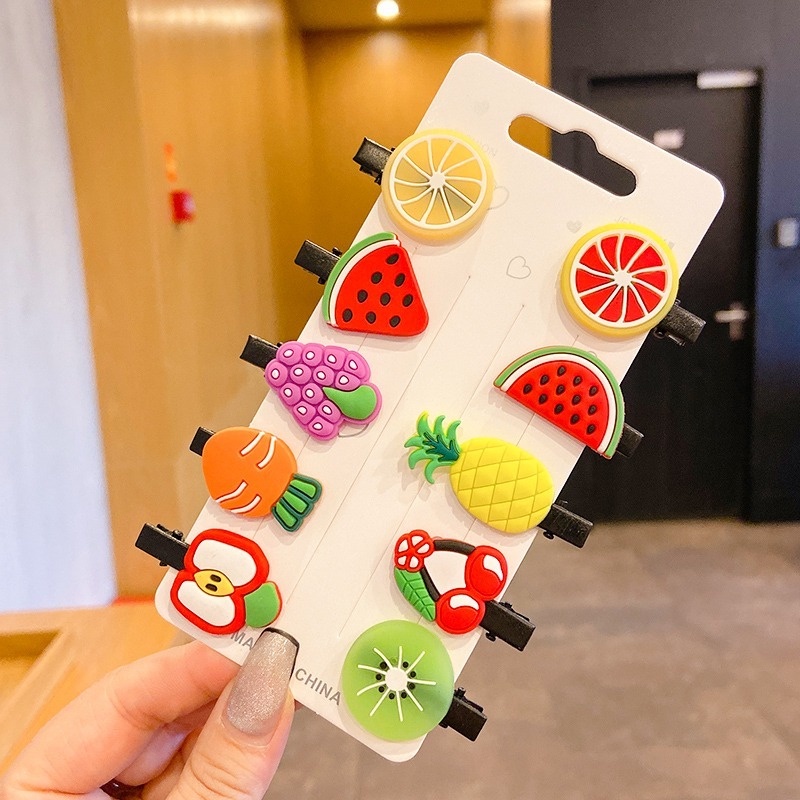 Kẹp tóc hình trái cây dễ thương phong cách Hàn Quốc cho bé gái