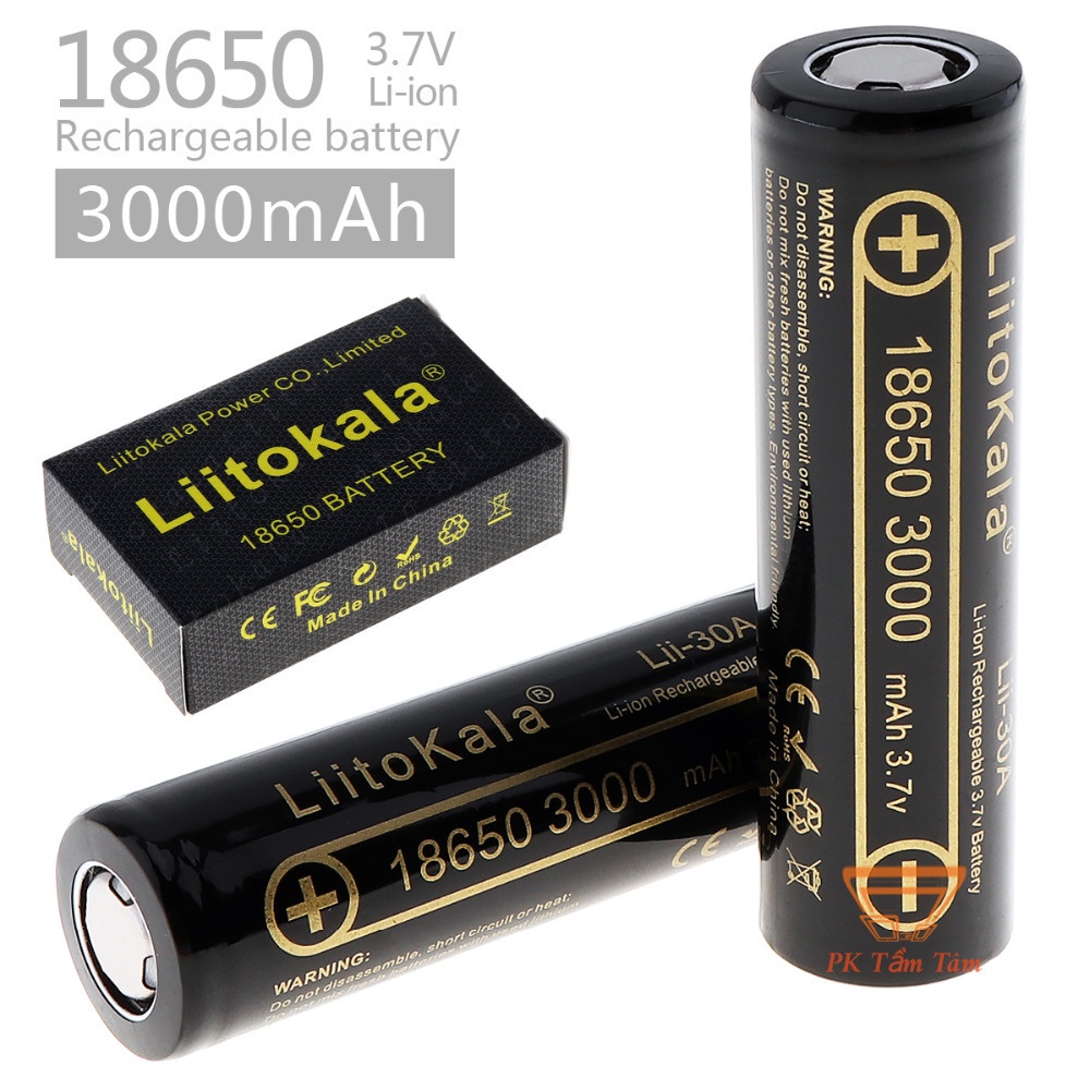 Pin sạc 18650 LiitoKala lii-30A 3000mAh