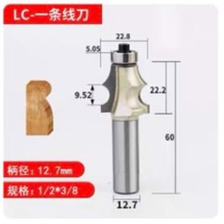 Mũi phay chỉ dương liễu tideway 1/2*3/8