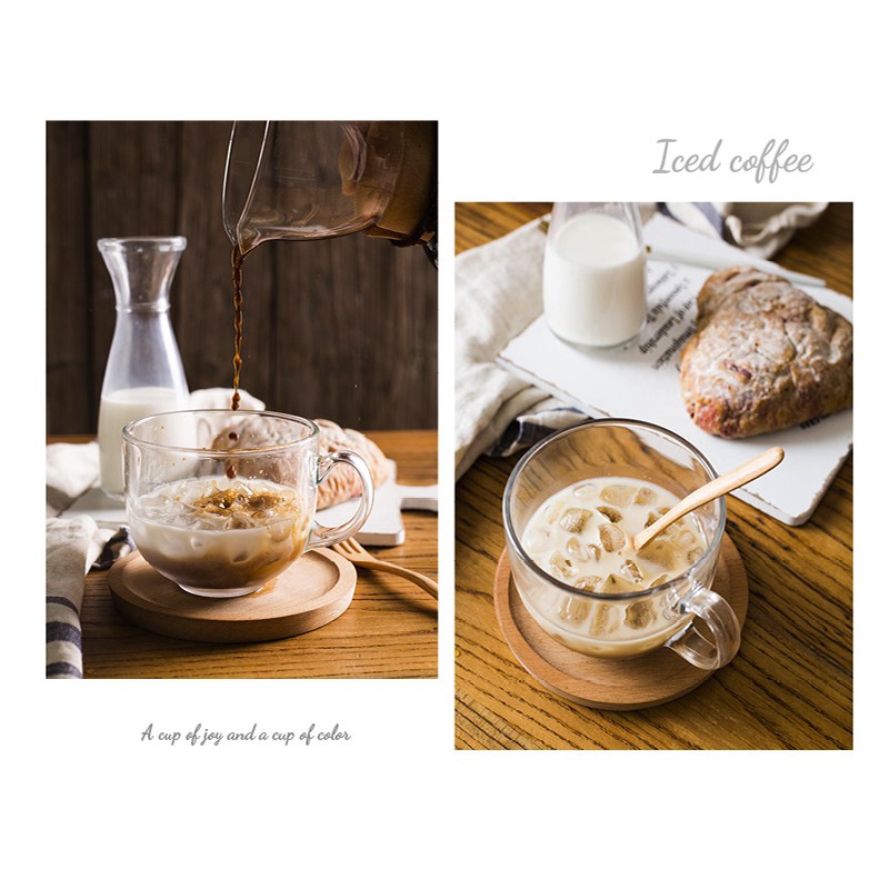SWEEJAR Ly Uống Sữa  Bằng Kính Cường Lực Trong Suốt