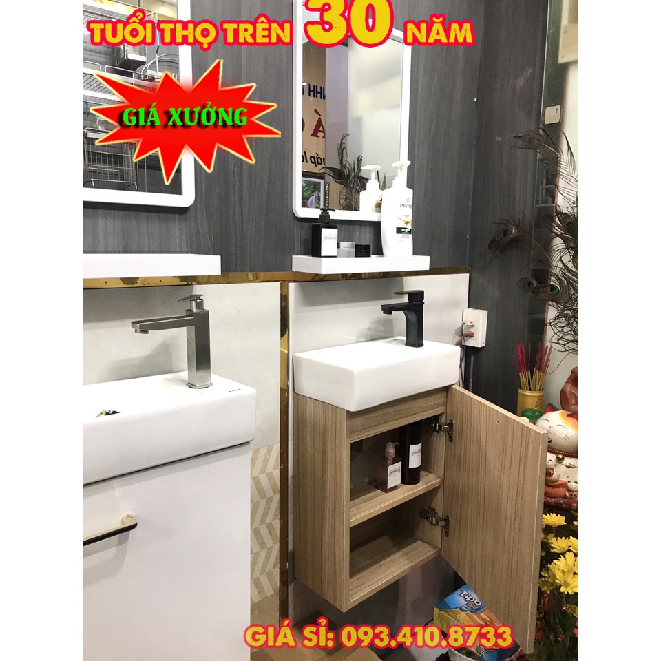Tủ phòng tắm,tủ lavabo nhựa kích thước nhỏ rửa được nước,nhựa cao cấp PVC đặc ruột