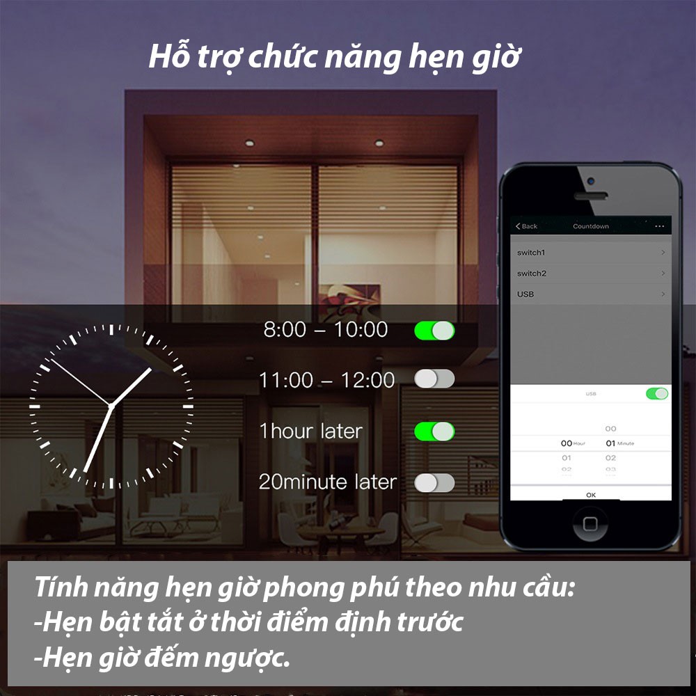 Hộp công tắc wifi mini siêu nhỏ 16A Homematic WDSV2