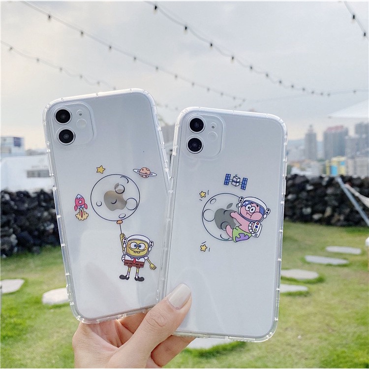 Ốp Điện Thoại Silicon Trong Suốt Họa Tiết Hoạt Hình Dành Cho Iphone 12 Pro Max 11 Xs XR 8 Plus