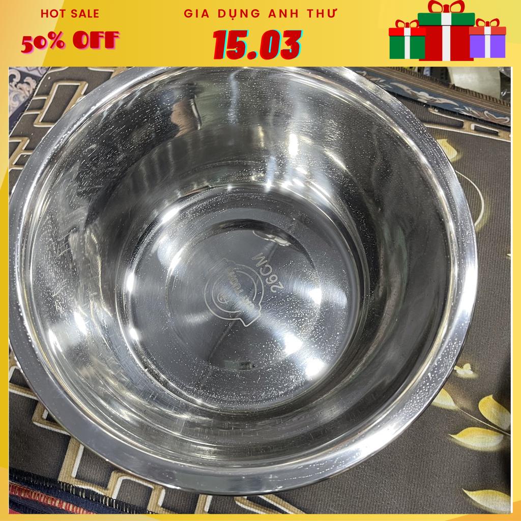 [Rẻ vô địch] Bộ Thau Inox Kích Thước 26cm Và Bàn Bào Đa Năng Inox Đa Dụng