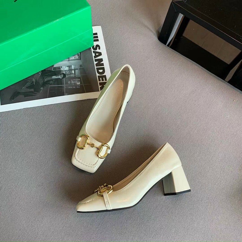 HÀNG FULL BOX CÓ SẴN Giày gót vuông khoá ngang 5cm