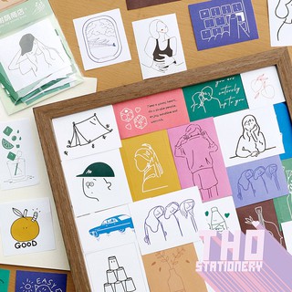 Sticker Vintage Túi 40 Hình Dán Ảnh Decor FLOWER ISLAND HOME.TIME Trang Trí Sổ Bullet Journal