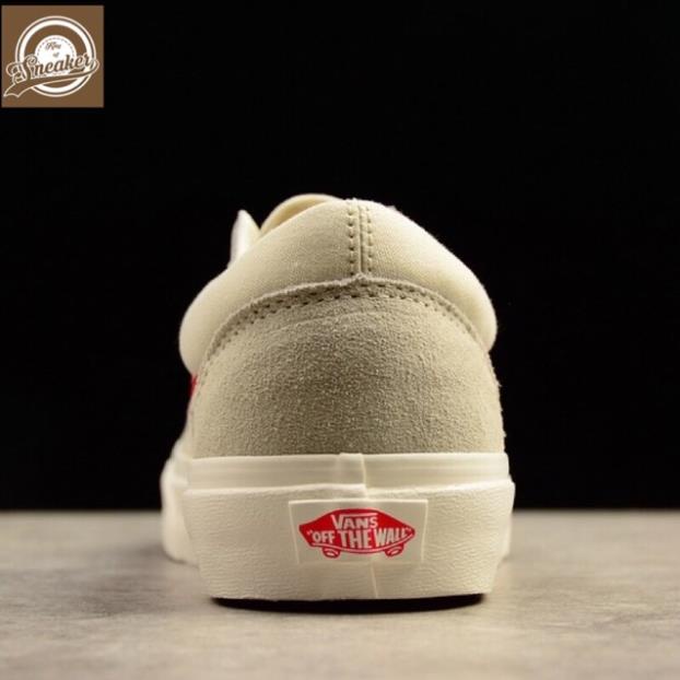 | Bán Chạy | Giầy sneaker VANS STYLE old skool trắng vạch đỏ thể thao đi chơi, dạo phố nam nữ KHO 👟 🍌